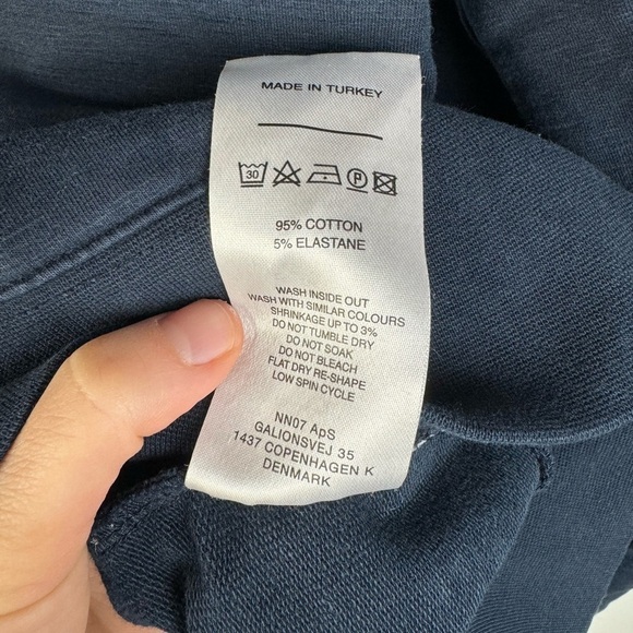 NN07 No Nationality Barrow Crewneck Sweatshirt Pullover Navy Blue M - Picture 6 of 7